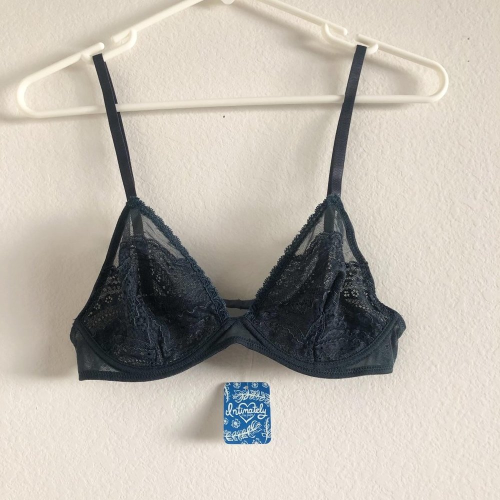 NWT Free People Lace Underwire Triangle Bra Storm - Picture 2 of 6